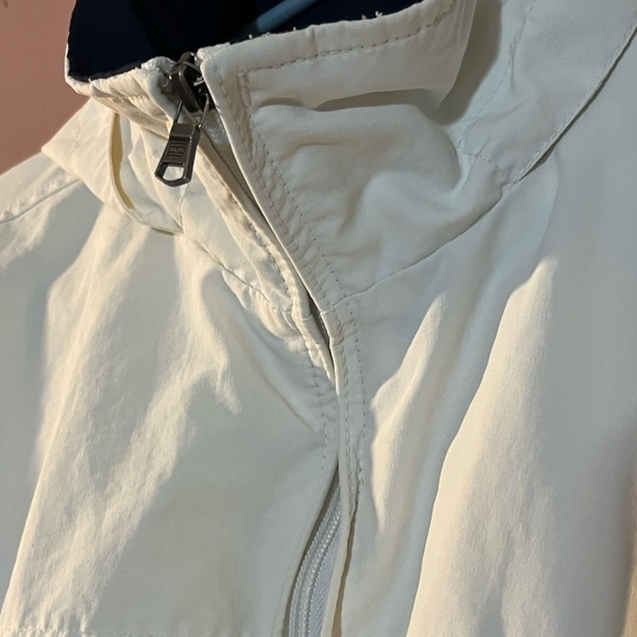 Tommy Hilfiger windbreaker retro full zip hooded jacket off white/white Large - Picture 11 of 14